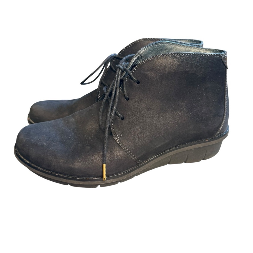 Dansko Charcoal Lace-Up Ankle Booties